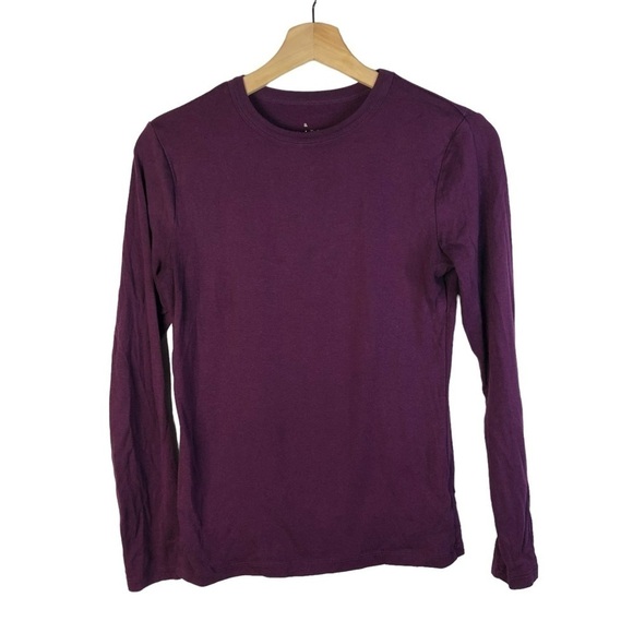 A New Day Dark Purple Crewneck Long Sleeve T-Shirt S - Picture 2 of 4